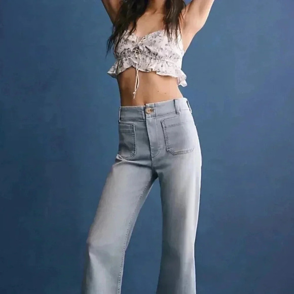 Anthropologie Floral Tie-Front Bralette - Picture 2 of 6